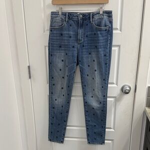 Driftwood Jeans Star Embroidered Jackie‎ High Rise Skinny Size 30